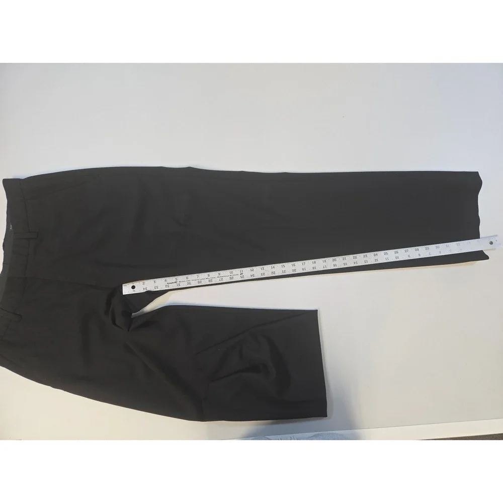 Banana‎ Republic Dawson Men 33x34 Black Wool Lycra Blend Straight Dress Pants
